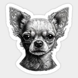 Chihuahua Dog Tattoo Style Sticker